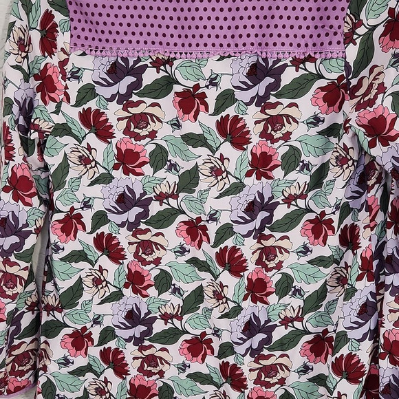 Matilda Jane MJ Women’s XS Purple Floral Long Sleeve Cute Top Blouse Shirt - Picture 7 of 9